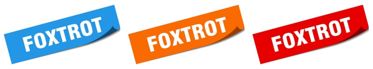 foxtrot paper peeler sign set. foxtrot sticker