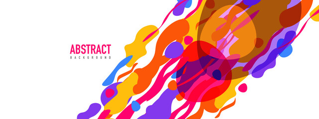 Trendy liquid style shapes abstract design, dynamic vector background for placards, brochures, posters, web landing pages, covers or banners