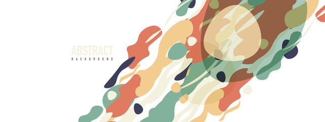 Trendy liquid style shapes abstract design, dynamic vector background for placards, brochures, posters, web landing pages, covers or banners