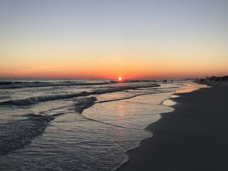 sunset on the beach