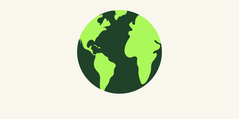 Earth banner with place for text. Vector illustration. Text setting.  