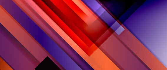 Dynamic lines on fluid color gradient. Trendy geometric abstract background for your text, logo or graphics