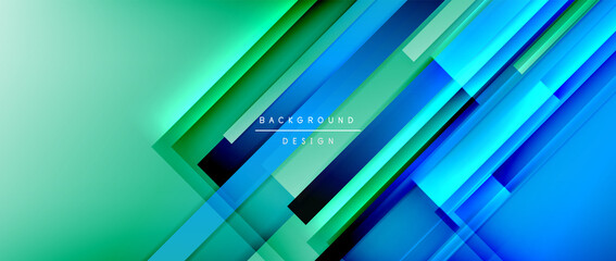 Dynamic lines on fluid color gradient. Trendy geometric abstract background for your text, logo or graphics