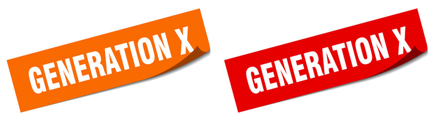 generation x paper peeler sign set. generation x sticker