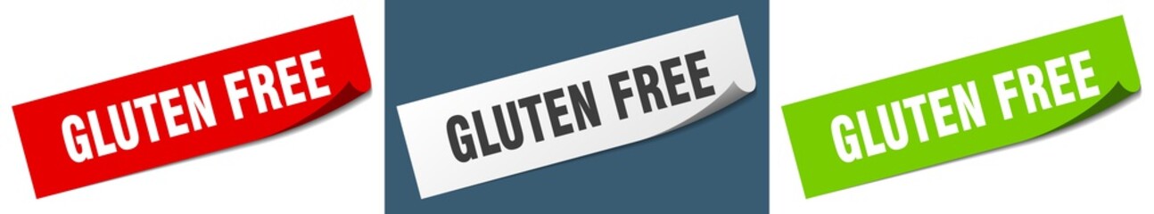 gluten free paper peeler sign set. gluten free sticker