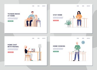 A set of landing page templates for people doing their Hobbies at home.