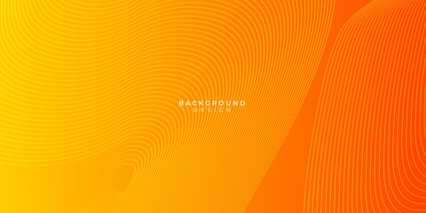 Abstract yellow and orange warm tone background with simply curve lighting element