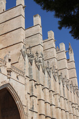 fragment of the Cathedral of La Seu. Palma de Mallorca. Majorca. Spain.