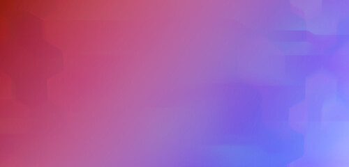 Abstract blue and red color background with geometric hexagonal elements.