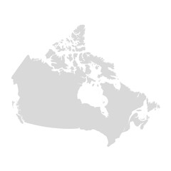 Canada vector map state. Canada territory map country border