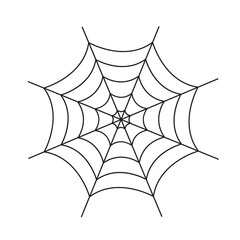Spider web cobweb vector icon, Spiderweb border circle cartoon net clipart