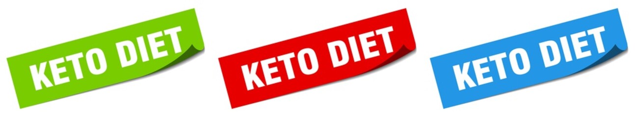 keto diet paper peeler sign set. keto diet sticker