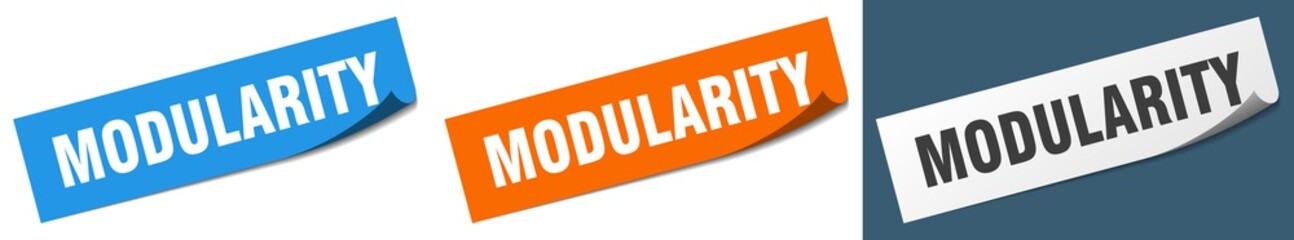 modularity paper peeler sign set. modularity sticker