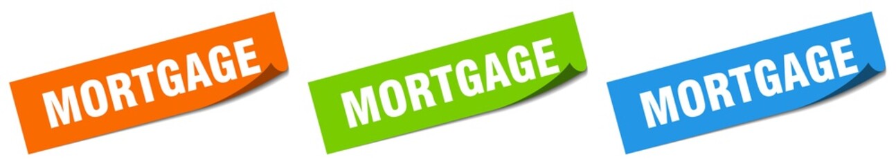 mortgage paper peeler sign set. mortgage sticker