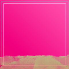 Empty Pink Background Frame Design Template-For Banner, Poster, Cards & Social Media.