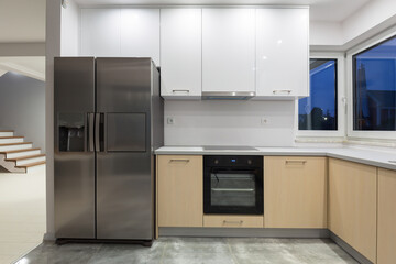 Fototapeta premium New kitchen interior in the house