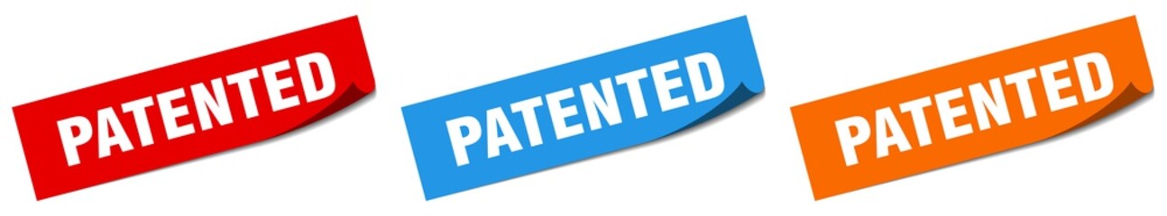 patented paper peeler sign set. patented sticker
