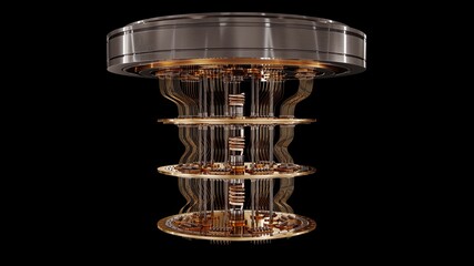 quantum computer on the black background