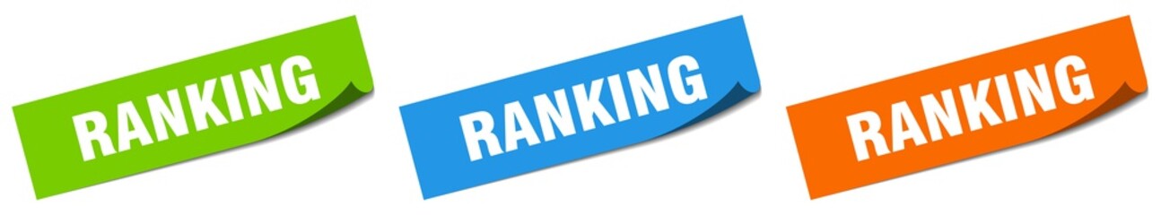 ranking paper peeler sign set. ranking sticker