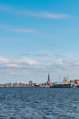 Fototapeta premium Rostock Stadthafen from across the harbor