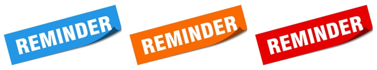 reminder paper peeler sign set. reminder sticker