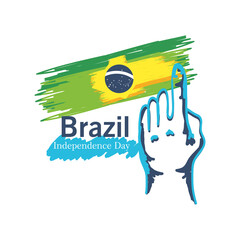 Brazil independence day celebration greeting card