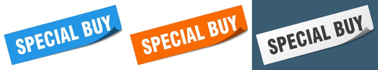 special buy paper peeler sign set. special buy sticker