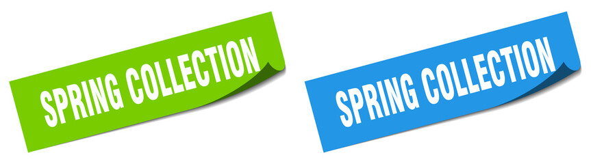 spring collection paper peeler sign set. spring collection sticker