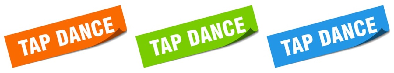 tap dance paper peeler sign set. tap dance sticker