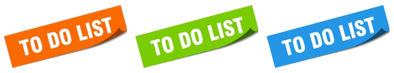 to do list paper peeler sign set. to do list sticker