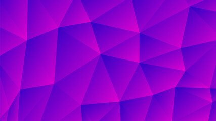 Polygonal geometric background. Low poly triangles mosaic. Abstract crystals backdrop. Vector template triangle pattern for web, presentations and prints.