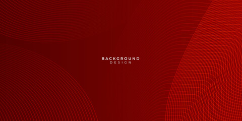 Abstract red vector presentation background with curve wave stripes
