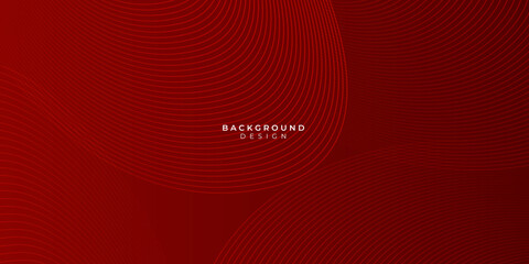 Abstract red vector background with curve wave stripes