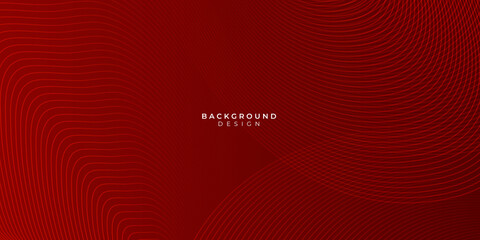 Abstract red vector background with curve wave stripes