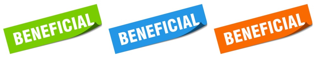 beneficial paper peeler sign set. beneficial sticker