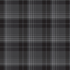 Black and white plaid seamless pattern.