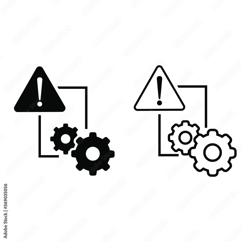 Poster error report icon vector set. fail illustration sign collection. bug symbol.