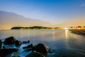 逗子海岸の夕日
