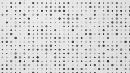 Dot white black pattern gradient texture background. Abstract  technology big data digital concept. 3d rendering.