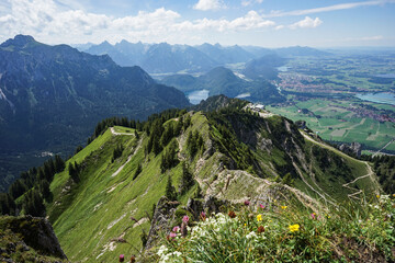 Beatiful panoramic landscape view from the mountain 
