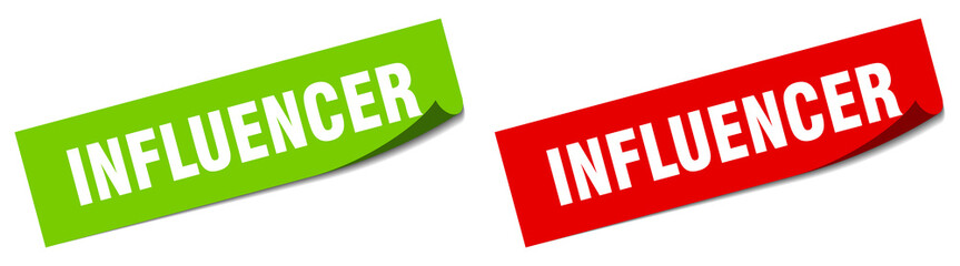 influencer paper peeler sign set. influencer sticker