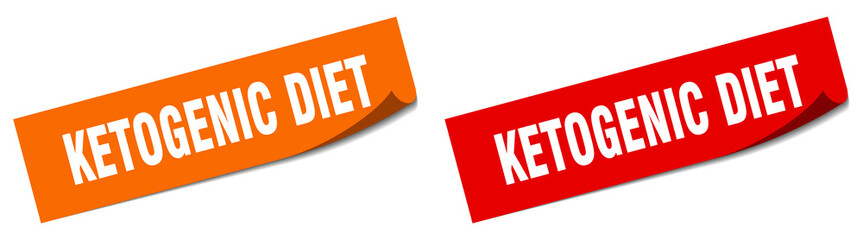 ketogenic diet paper peeler sign set. ketogenic diet sticker