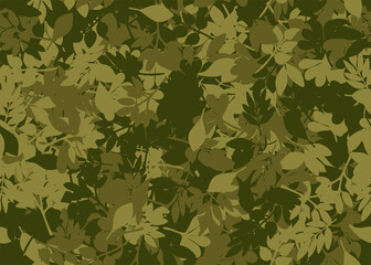 green colors repeatable leaves camouflage pattern - 369039606