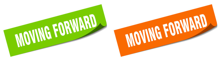 moving forward paper peeler sign set. moving forward sticker