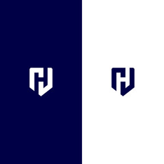 Letter H shield logo vector designs