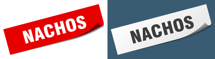 nachos paper peeler sign set. nachos sticker