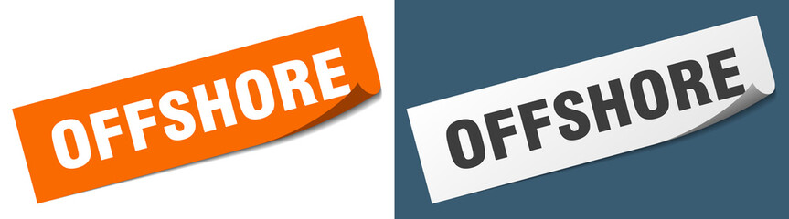 offshore paper peeler sign set. offshore sticker