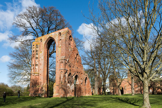 Historical monastery ruin Eldena in Greifswald, Germany.