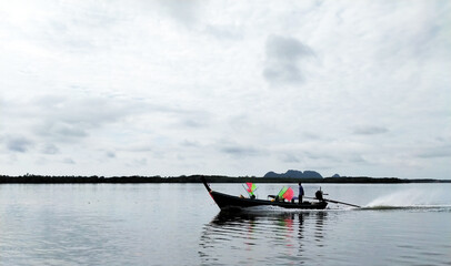 fishing boat at an island,Krabi Thailand
