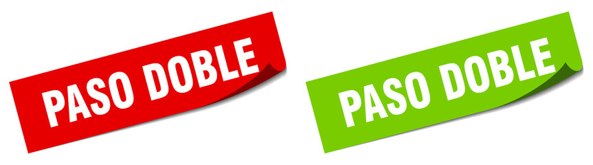 paso doble paper peeler sign set. paso doble sticker